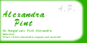 alexandra pint business card